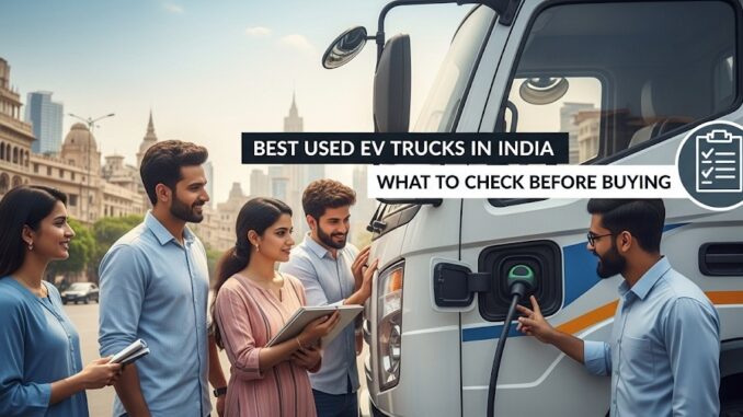 Best Used EV Trucks in India – What to Check Before Buying