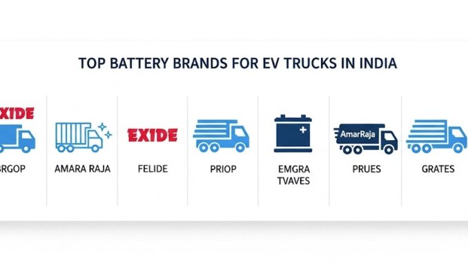 Top Battery Brands for EV Trucks in India