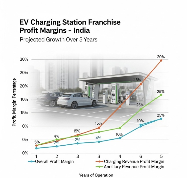Profit Margin of EV Charging Station Franchise Business in India