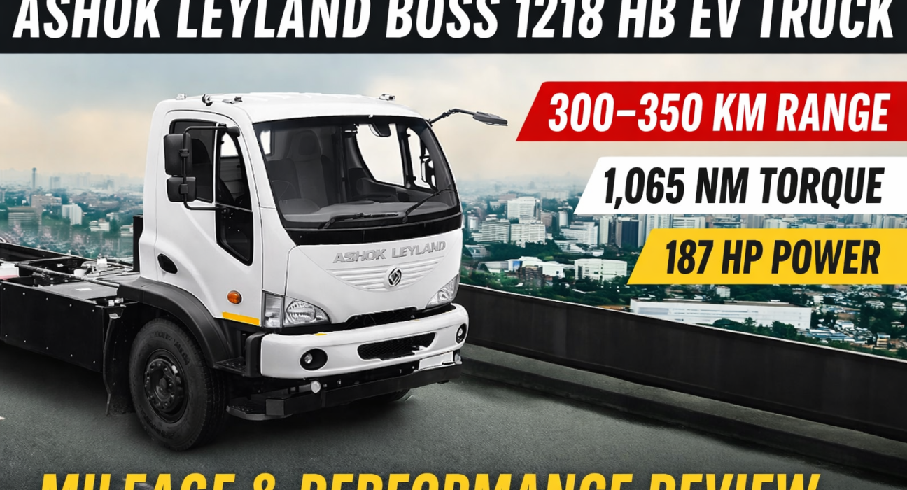 Ashok Leyland Boss 1218 HB EV Truck Mileage and Performance