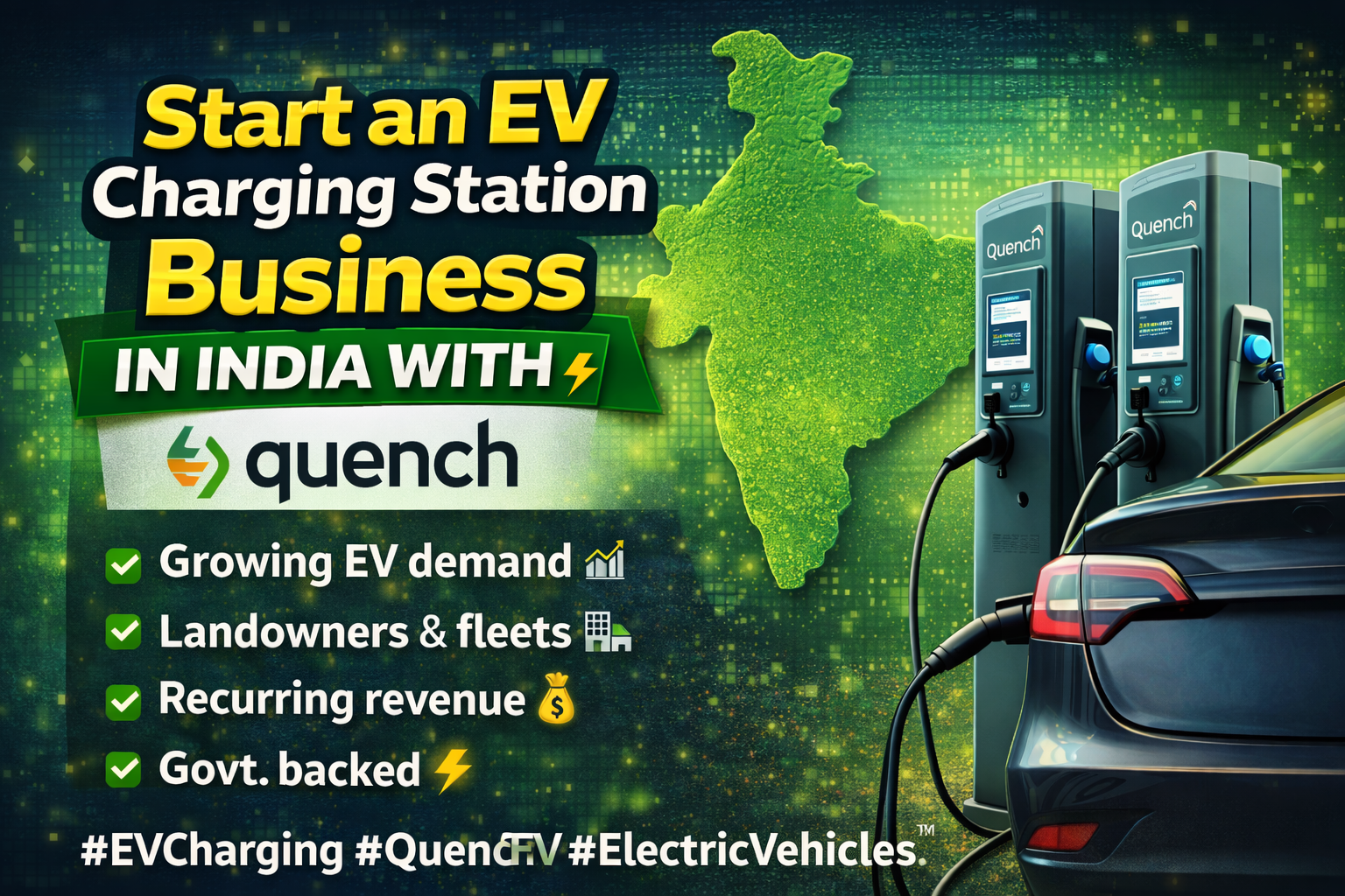 Start an EV Charging Station Business in India with Quench