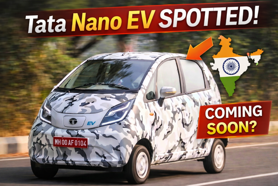 Tata Nano EV Spotted Testing
